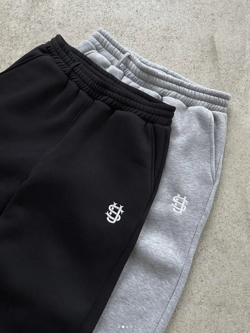 Men's Y2K Zip-Embellished Fleece Joggers Retro Streetwear