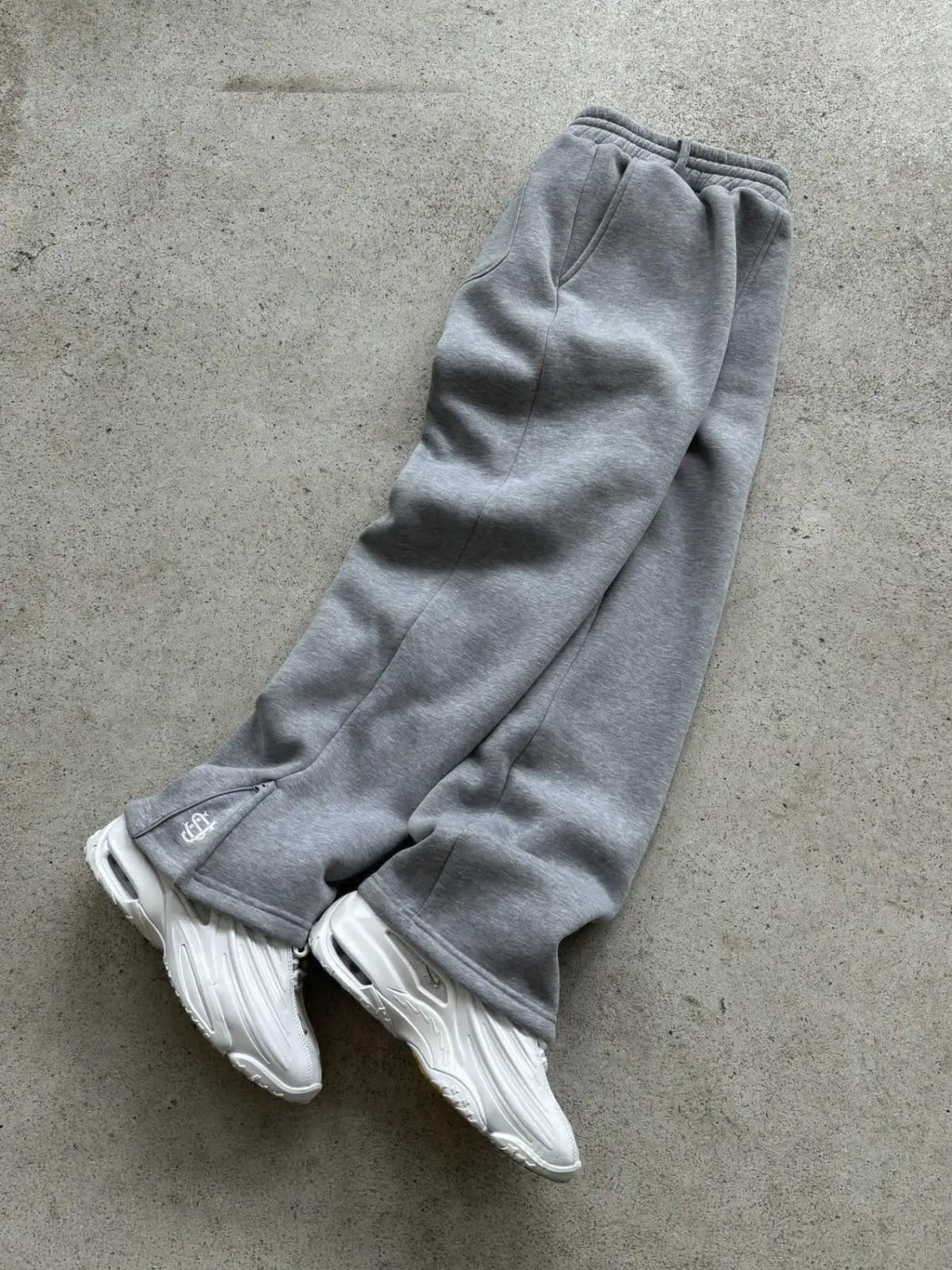 Men's Y2K Zip-Embellished Fleece Joggers Retro Streetwear